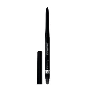 Delineador Rimmel London Lápiz Retráctil + Difuminador A Prueba De Agua Noir Blackest Black