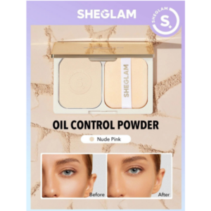 POLVOS COMPACTOS SHEGLAM VELVET VEIL OIL CONTROL POWDER - NUDE PINK