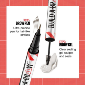 PLUMON DE CEJAS MAYBELLINE + GEL FIJADOR DE CEJAS 2 EN 1 MAYBELLINE BUILD A BROW